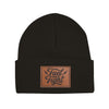 Fuel Your Fight Leather Patch Cuff Beanie