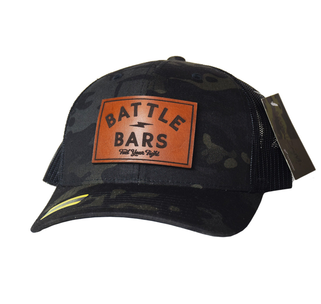 Battle Bars Bolt Leather Snapback