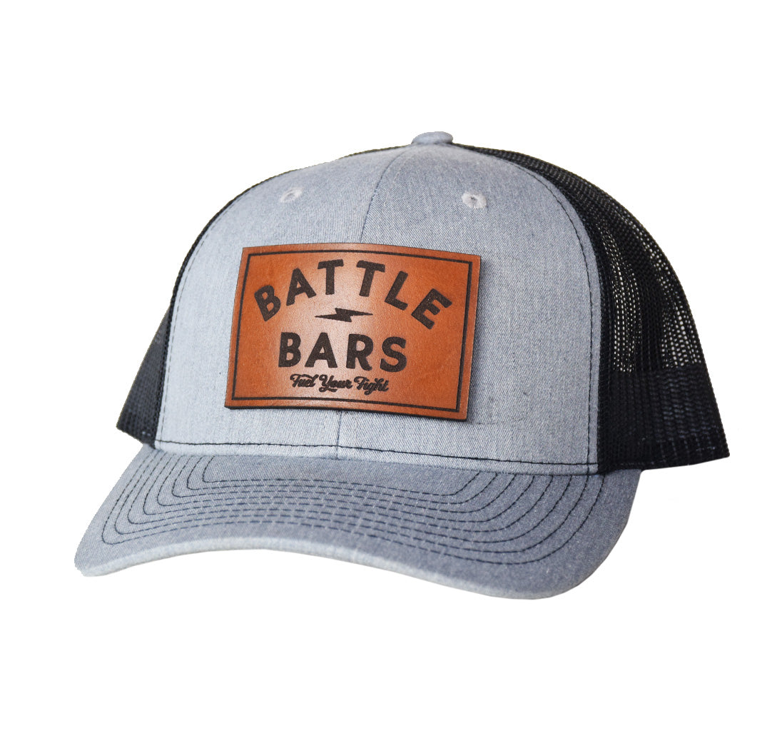 Battle Bars Bolt Leather Snapback