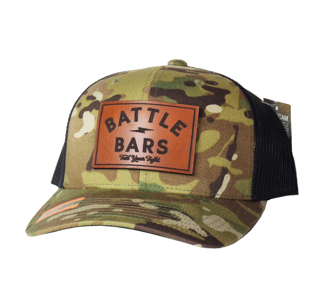 Battle Bars Bolt Leather Snapback