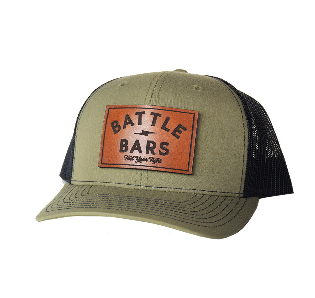 Battle Bars Bolt Leather Snapback