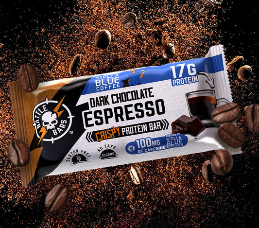 Battle Bars & Stella Blue Coffee Team Up for the Ultimate Caffeinated Protein Bar: Dark Chocolate Espresso