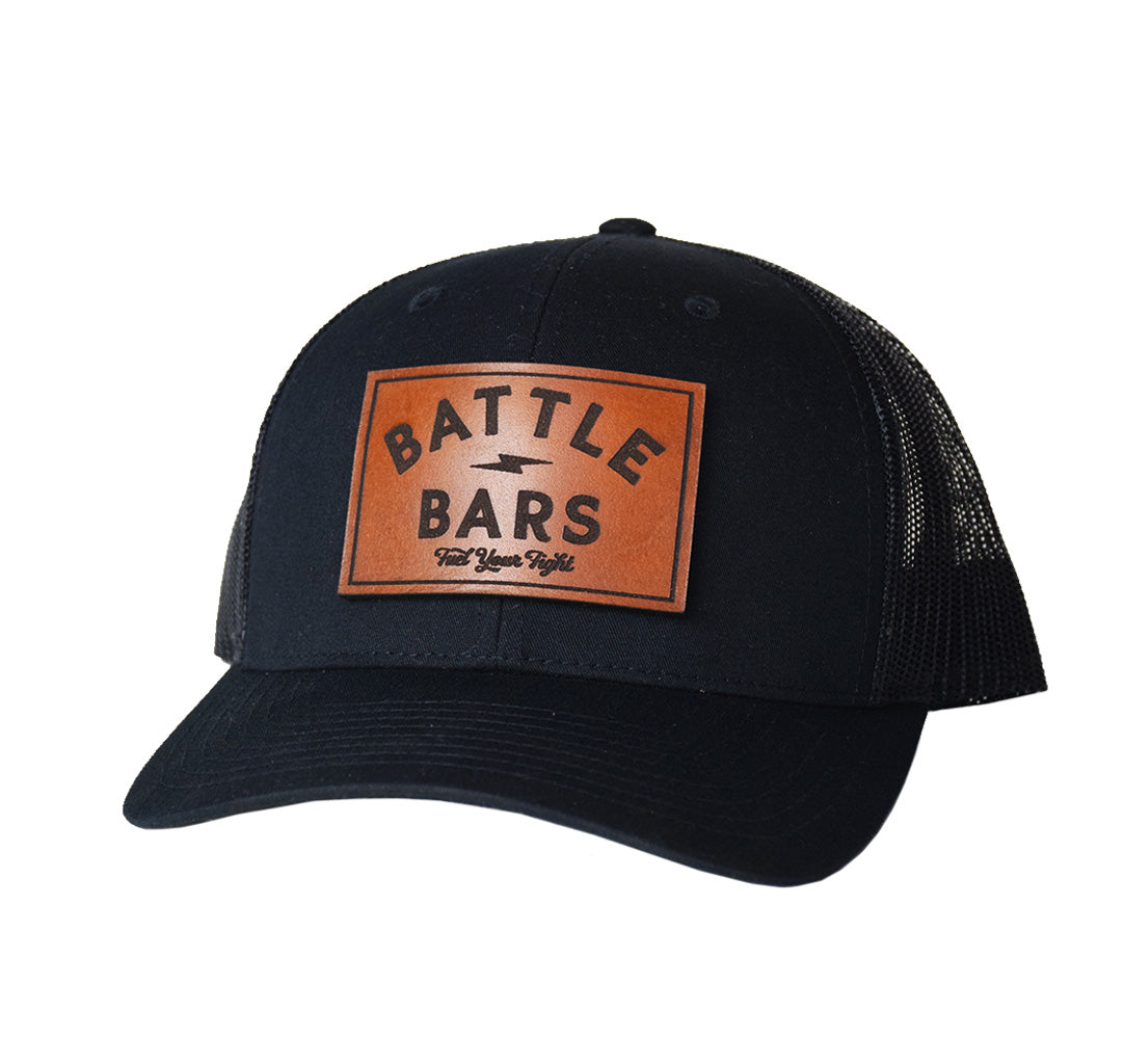 Battle Bars Bolt Leather Snapback