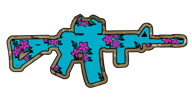 Hawaiian Punch Rifle Sticker Battle Bars